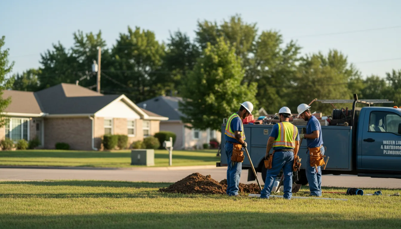 Residential water line and bathroom plumbing service in Wilmont, MN